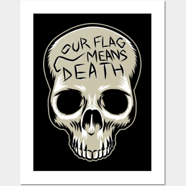 Our Flag Means Death skull Wall Art by Wozzozz